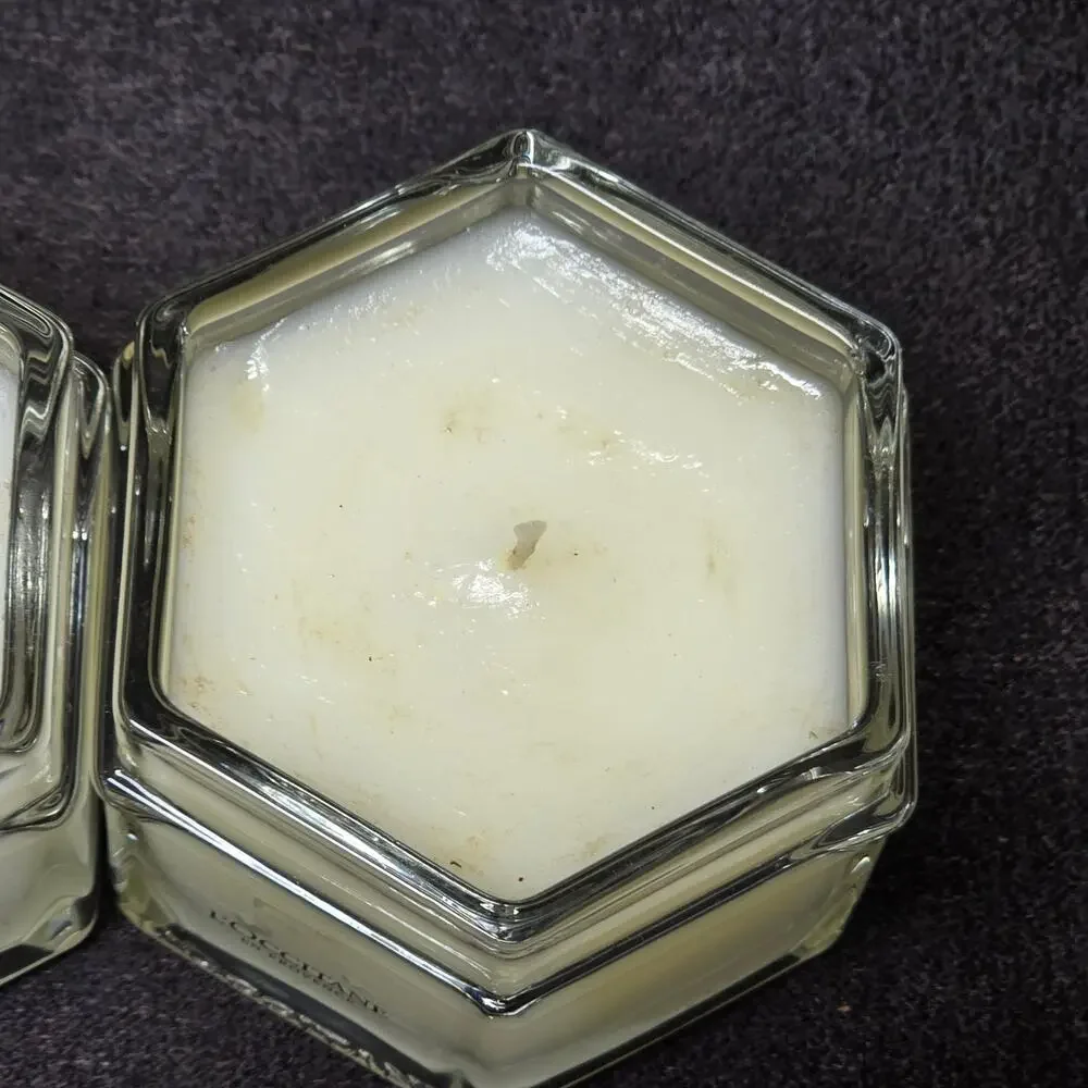 L'Occitane En Provence Scented Candle 3.5 oz Glass Jar Set of 2